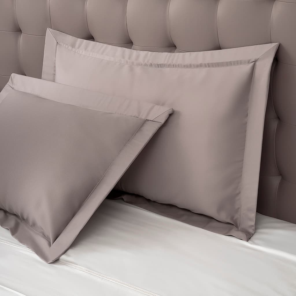 JUEGO DE FUNDAS SHAM PARA ALMOHADA LISA (2 FUNDAS)