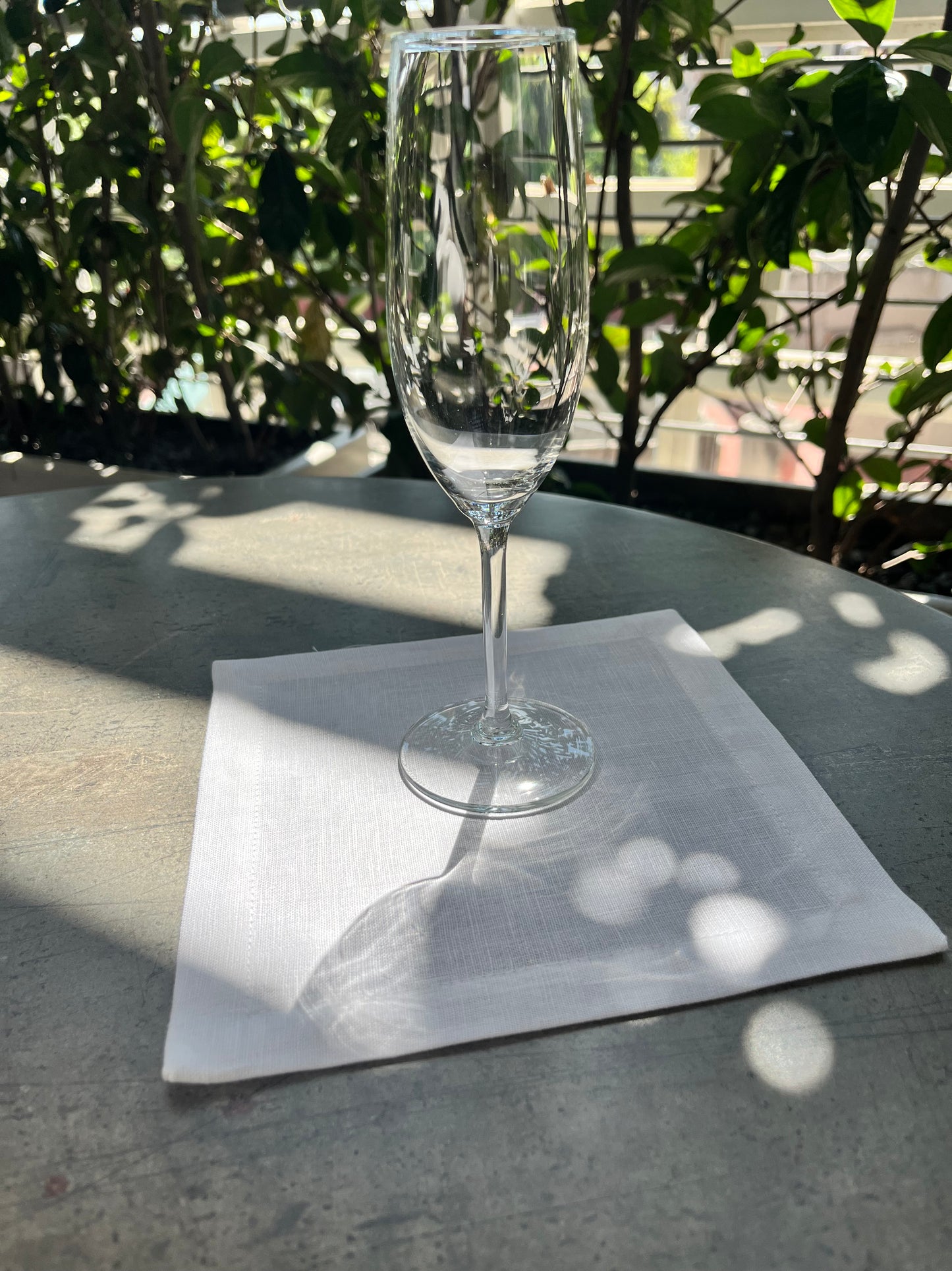 JUEGO DE SERVILLETAS CÓCTEL LINO BLANCO LISO (4 SERVILLETAS)