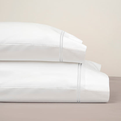 JUEGO DE FUNDAS PARA ALMOHADA CON BORDADO 2 RAYAS (2 FUNDAS)